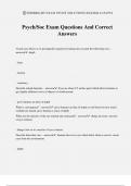 Psych&sol;Soc Exam Questions And Correct Answers