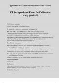 PT Jurisprudence Exam for California- study guide &num;1