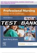 Test Bank for Professional Nursing&colon; Concepts & Challenges 9th Edition By&colon; Beth Black