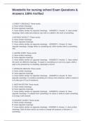 Wonderlic for nursing school Exam Questions & Answers 100&percnt; Verified