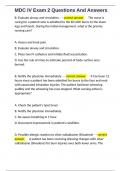MDC IV Exam 2 Questions And Answers 