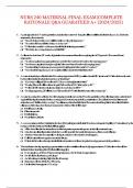 NURS 240 MATERNAL FINAL EXAM&vert;COMPLETE  RATIONALE Q&A GUARATEED A&plus; &lpar;2024&sol;2025&rpar;