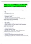 MICR 351 EXAM QUESTIONS AND ANSWERS &ndash; WELL ARRANGED