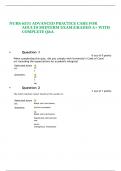 NURS 6531 ADVANCED PRACTICE CARE FOR  ADULTS MIDTERM EXAM&vert;GRADED A&plus; WITH  COMPLETE Q&A