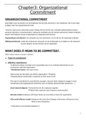 Samenvatting CH3 Organizational Commitment - Organizational Behavior
