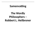 Samenvatting - The Wordly Philosophers 