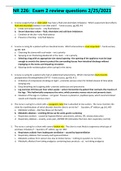 NR 226&colon; Exam 2 review questions 2&sol;25&sol;2021