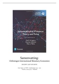 Samenvatting International Monetary Economics WPO (in English)
