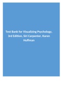 Test Bank for Visualizing Psychology, 3rd Edition, Siri Carpenter, Karen Huffman