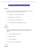 NUR 108 Final exam questions and answers. | GRADED A COMLETE