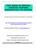 Test Bank of Medical surgical nursing ignatavicius 7th edition &vert; A Grade