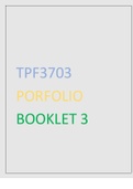 TPF3703 PORFOLIO BOOKLET-3 100% CORRECT (VERIFIED)