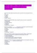 MICR 351 FINAL TESTED QUESTIONS WITH REVISED ANSWERS ALL UPDATED&excl;&excl; 
