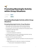 BEHA 3102: Promoting Meaningful Activity within Group Situations