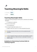 BEHA 3102: Teaching Meaningful Skills