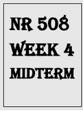 NR 508 WEEK 4 MIDTERM Exam 2020
