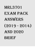 MRL3701 EXAM PACK ANSWERS 2019 AND 2020 BRIEF NOTES