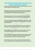 TNT 700&period;2AS Comprehensive Assessment&colon; The  Learner&semi; Questions & Answers  