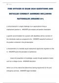 FIRE OFFICER III EXAM 2024 QUESTIONS AND  DETAILED CORRECT ANSWERS INCLUDING  RATIONALES &lpar;GRADED A&plus;&rpar; 