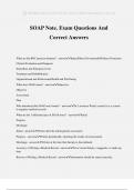 SOAP Note&period; Exam Questions And Correct Answers