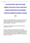 FULTON COUNTY BODY ART EXAM  NEWEST 2024-2025 ACTUAL EXAM WITH  UPDATED QUESTIONS AND ANSWERS  &lpar;VERIFIED ANSWERS&rpar; &lbrack;ALREADY GRADED  A&plus;&rsqb; 
