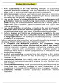 Mnm3709 - strategic marketing exam questions and answers