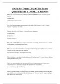 SAFe for Teams UPDATED Exam  Questions and CORRECT Answers