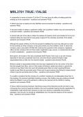 MRL3701 TRUE &lowbar; FALSE questions and answers