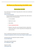 HESI Exit Pharmacology&lowbar;2020 &vert; RN Pharm 201 Pharmacology Exit HESI&lowbar;Graded A