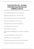 Lord of the Flies Test &ndash; Persinger UPDATED Exam Questions and  CORRECT Answers