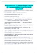 Missouri Class E License Exam &lpar;chapter 15 - commercial vehicles&rpar; Correctly Answered
