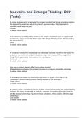 Innovative and Strategic Thinking - D081 &lpar;Tests&rpar; questions and answers