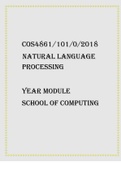 COS4861 101&sol;0&sol;2018 Natural Language Processing Year module