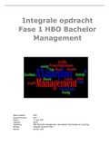 Integrale opdracht Fase 1 HBO Management, afgerond met een 7,5