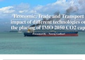 Economic, Trade and Transport impact of  different technologies on the placing of  IMO 2050 CO2 cap.
