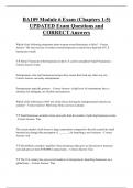 BA109 Module 6 Exam &lpar;Chapters 1-5&rpar; UPDATED Exam Questions and  CORRECT Answers