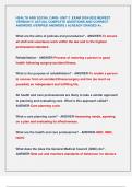 HEALTH AND SOCIAL CARE- UNIT 2 EXAM 2024-2025 NEWEST  VERSION &excl;&excl;&excl; ACTUAL COMPLETE QUESTIONS AND CORRECT  ANSWERS &lpar;VERIFIED ANSWERS &rpar; ALREADY GRADED A&plus;&period;