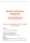 NCLEX-NCLEX-PN Exam Dumps Questions(GRADE A+)*****