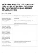 RN VATI MENTAL HEALTH PROCTORED 2019 FORM A&comma; B & C ACTUAL EXAM EACH FORM CONTAINS 70 QUESTIONS AND CORRECT DETAILED ANSWERS