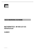 GCE MATHEMATICS Marking scheme - M1-M3 & S1-S3 Advanced