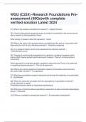 WGU &lpar;C224&rpar; -Research Foundations Preassessment &lpar;58Qs&rpar;with complete verified solution Latest 2024