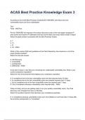 ACAS Best Practice Knowledge Exam 3 questions and answers rated A&plus; 2024&sol;2025