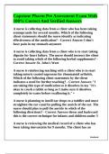 Capstone Pharm Pre Assessment Exam With 100&percnt; Correct And Verified Answers
