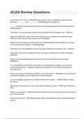 ACAS Review Questions  and answers rated A&plus; 2024&sol;2025