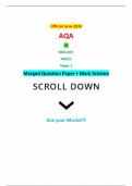 Official June 2024 AQA AS BIOLOGY 7401&sol;1 Paper 1 Merged Question Paper &plus; Mark Scheme