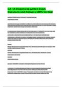 CA HA Dispensing written Exam Questions and Answers 100&percnt; Verified