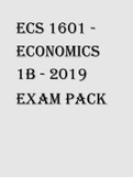 ECS 1601 - ECONOMICS 1B - 2021EXAM PACK