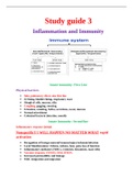 Study guide 3 Inflammation and Immunity