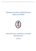 Class notes ANA 101  PARM-Stroke-Rehabilitation-CPG-2011 Philippine Academy of Rehabilitation Medicine (PARM):Clinical Practice Guidelines on Stroke Rehabilitation
