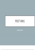 Impact of WW1- Democracy and Nazsim A-level